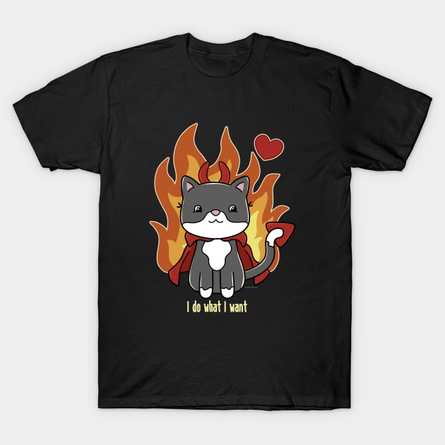 Devil Cat Cats T Shirt TeePublic